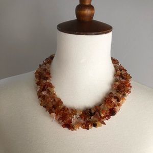 Beaded Brown Chunky Necklace